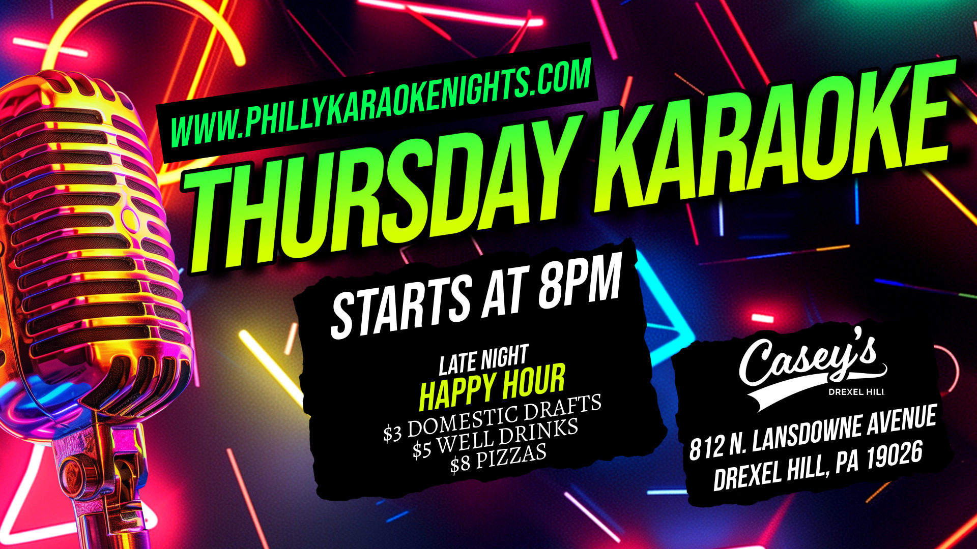 Thursday Karaoke at Casey's (Drexel Hill, PA - Delaware County, PA)